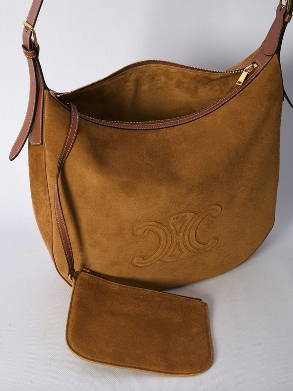 Heloise Triomphe Suede Large Shoulder Bag