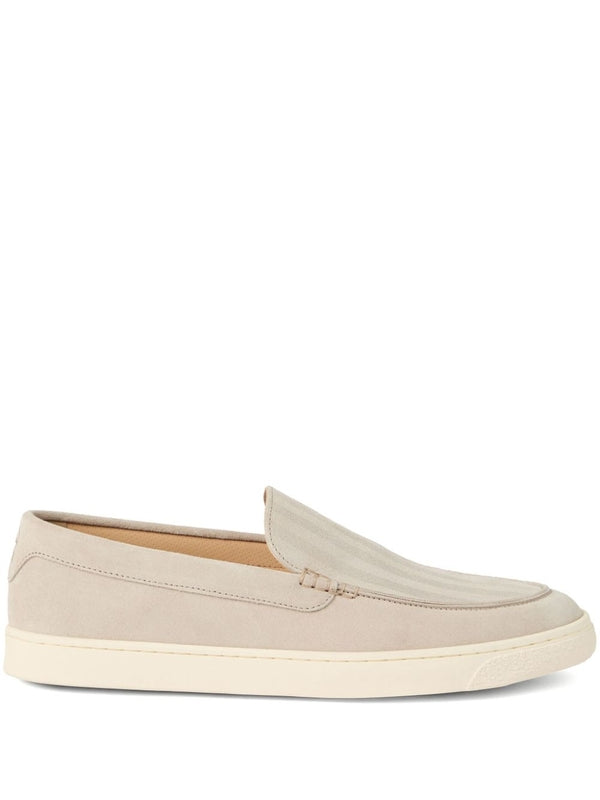 Beige Leather Loafers