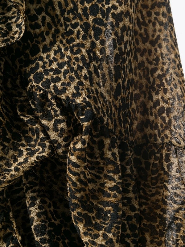 Leopard Print Blouse Cape