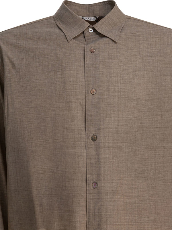 Auralee Super Fine Tropical Wool Beige Shirt