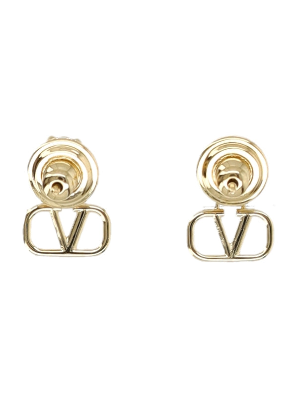 V Logo Drop Earrings