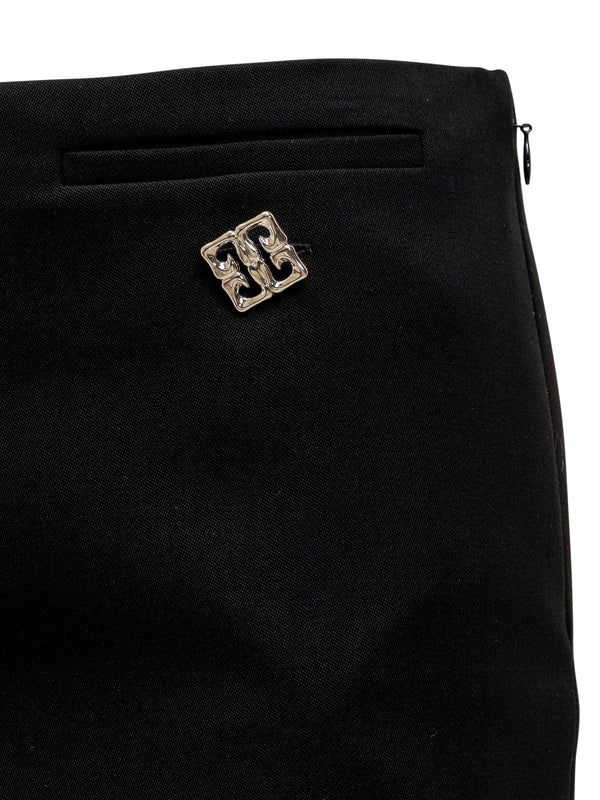 4g Logo Wool Skirt