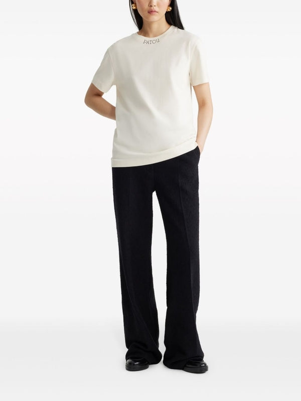 Logo Embroidery Cotton Short Sleeve T-Shirt