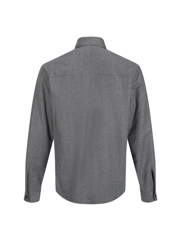 Zip-up Pocket Wool Shirt