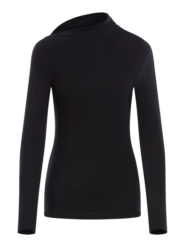 Asymmetric Neckline Longsleeve
  Top