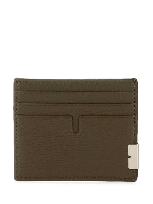 Tall B-Cut Leather Card Wallet