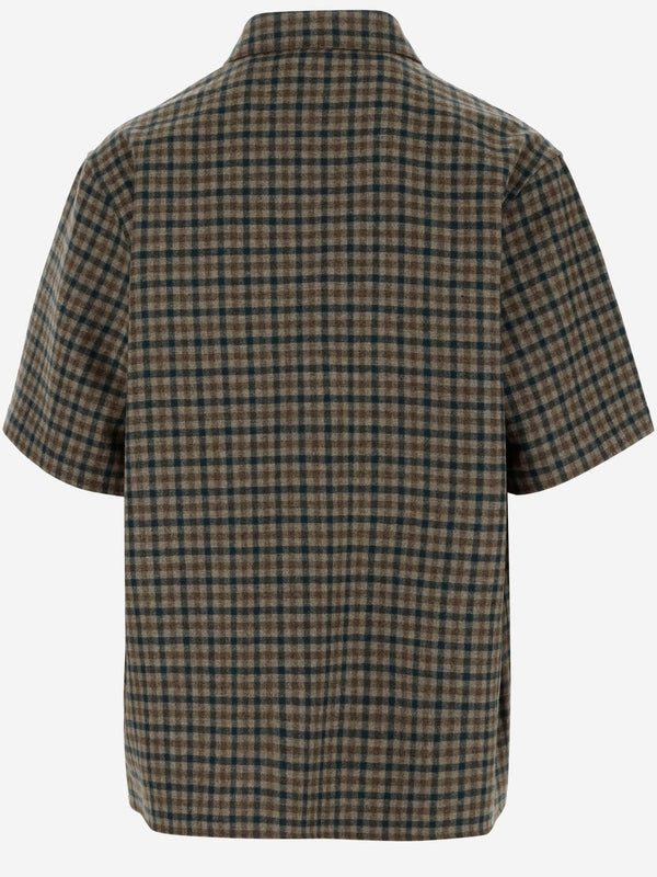 Wool Cashmere Check Shirt