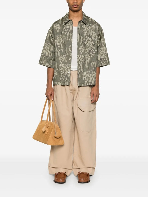 Aloe Printing Cotton Shirt