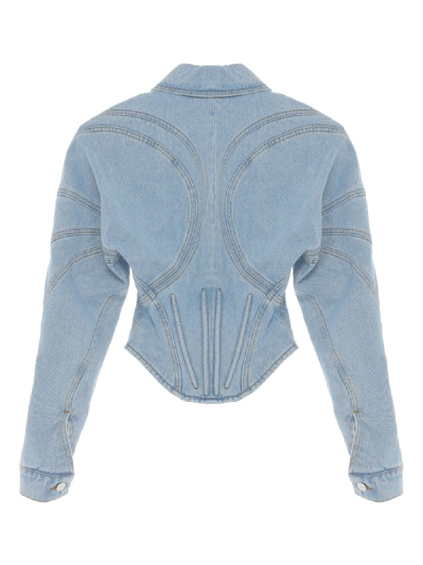 Corset Decoration Denim Jacket