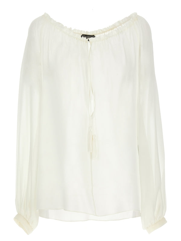 Drawstring
  Silk Blouse