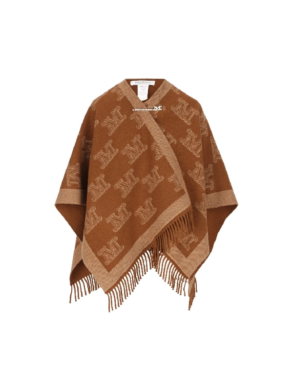 Allover Logo Fringe Cape