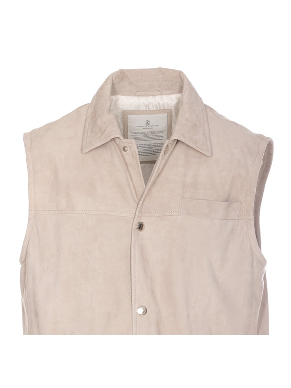 Beige Cotton Vest