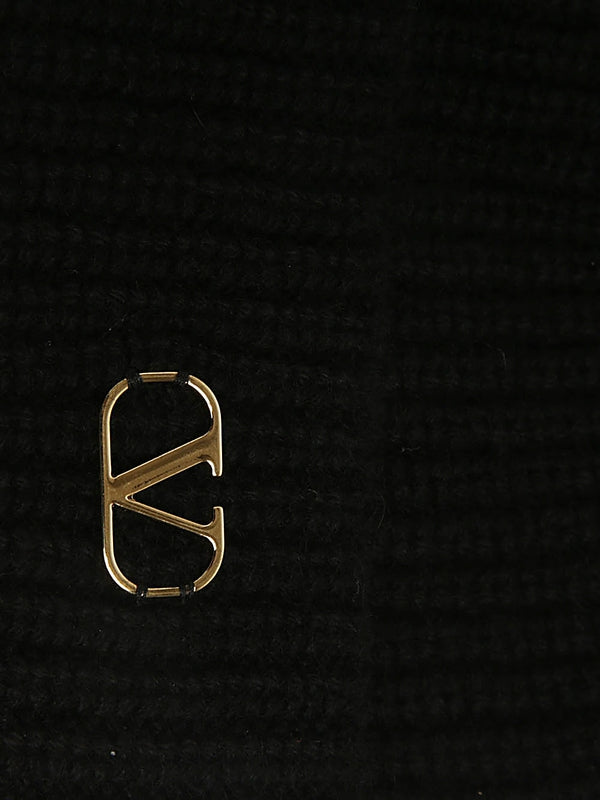 V Logo Embellished Cashmere
  Beanie