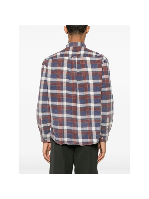 Patchwork Check Pattern Cotton Shirt