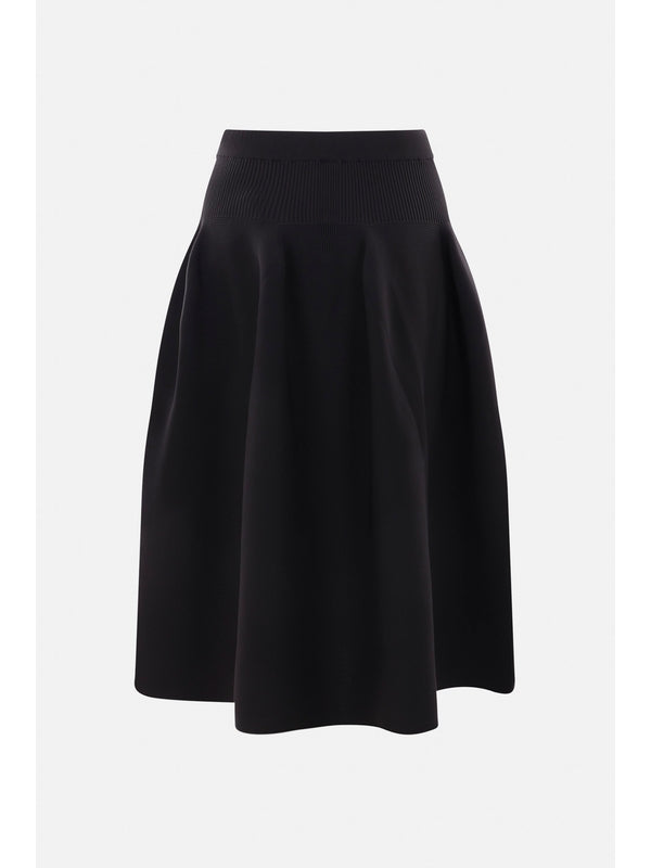 Pleats Detail Banding Skirt