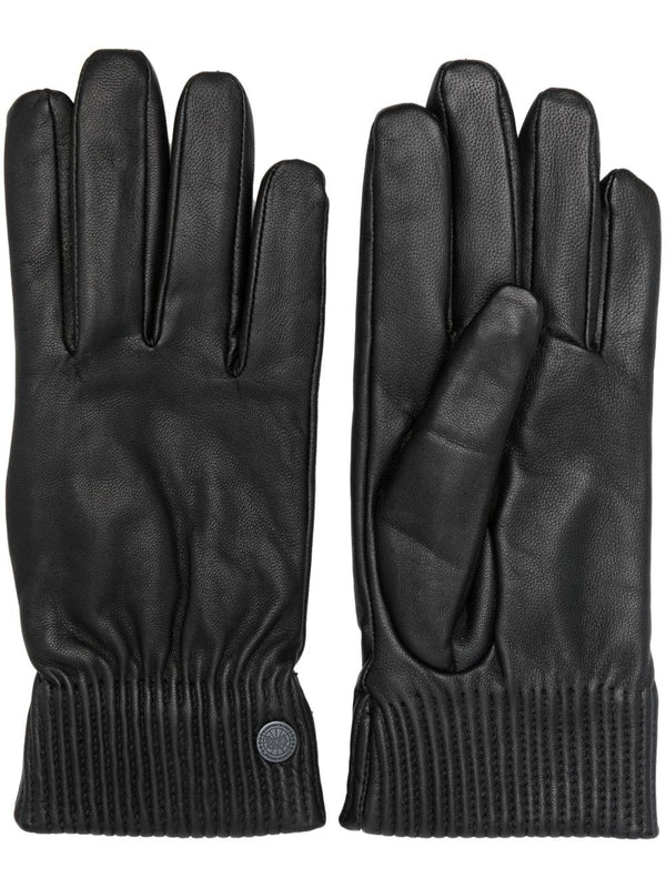 Canada Goose Black Leather Gloves
