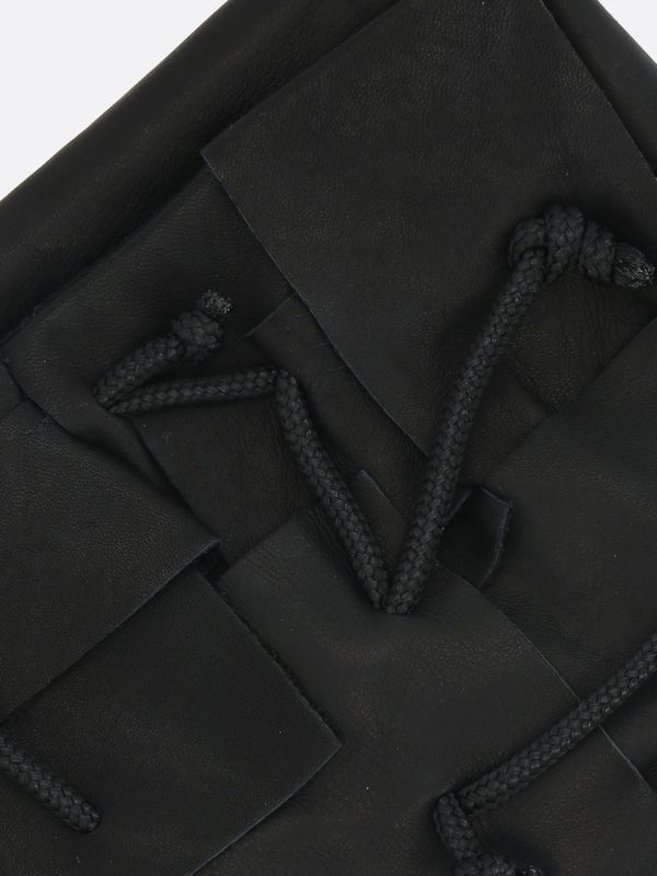 String Detail Leather Crossbody Bag