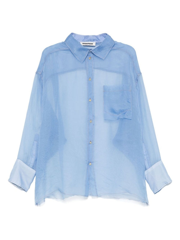Blue Silk Shirt