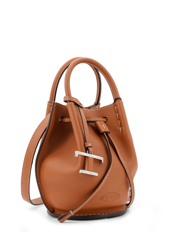 Buz Logo Leather Mini Bucket Bag