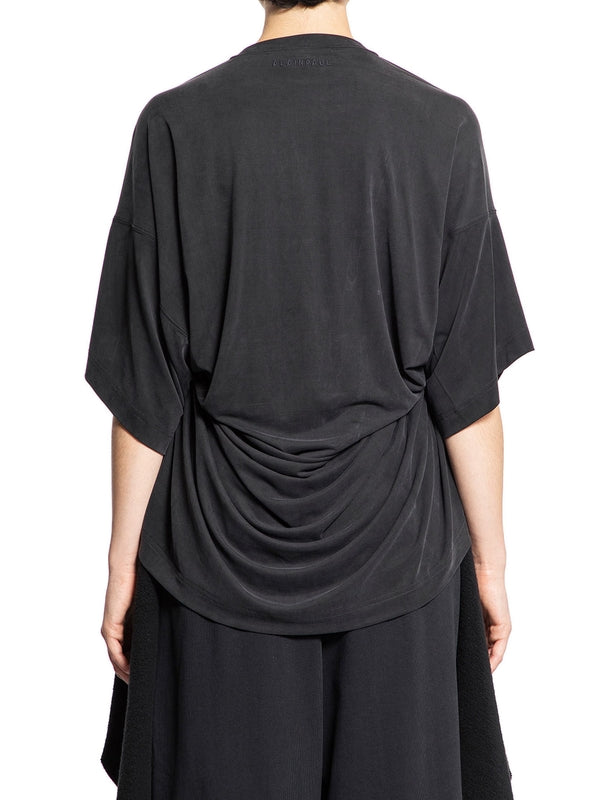 Black Back Pleats T-shirt