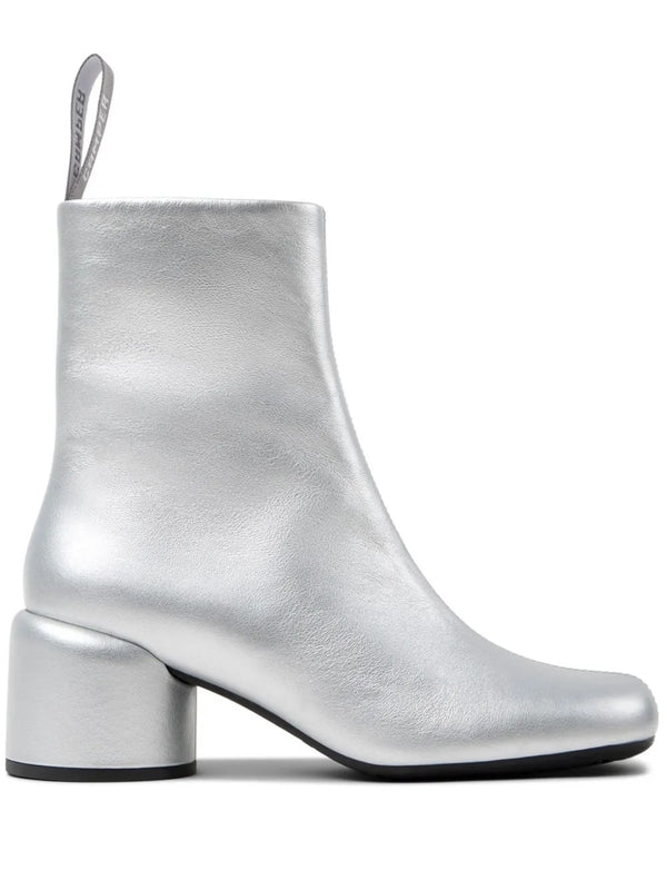 Camper Silver Ankle Boots