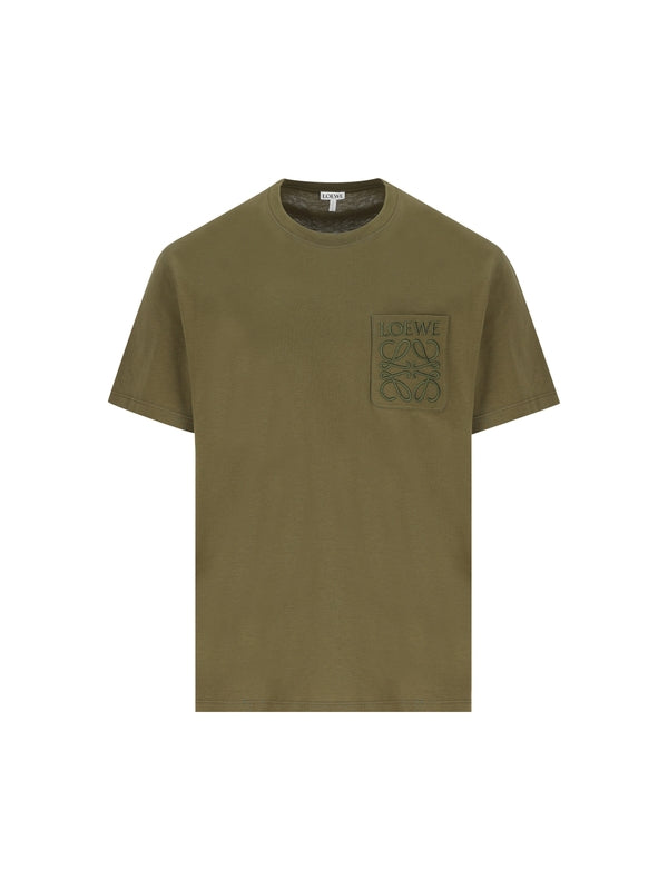 Anagram Logo Pocket Cotton T-shirt