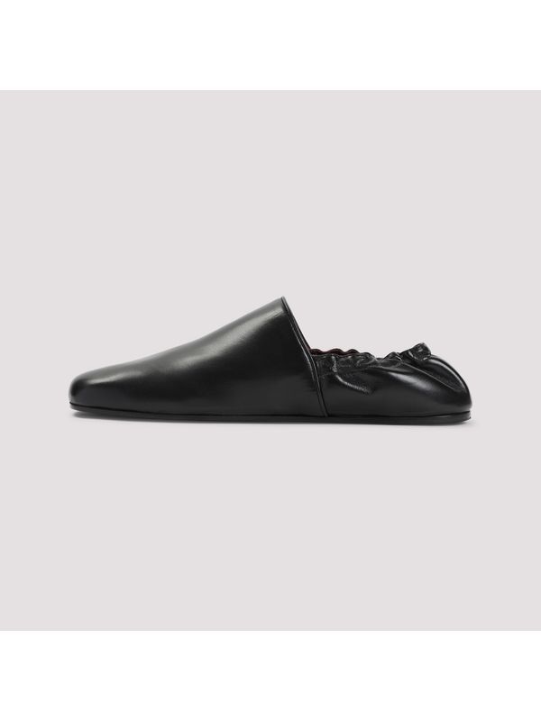 Banks Square-Toe Coatskin Flat Shoes