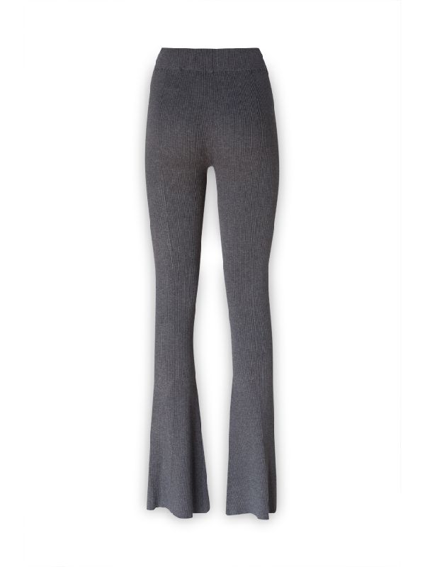 Front Slit Hem Knit Pants