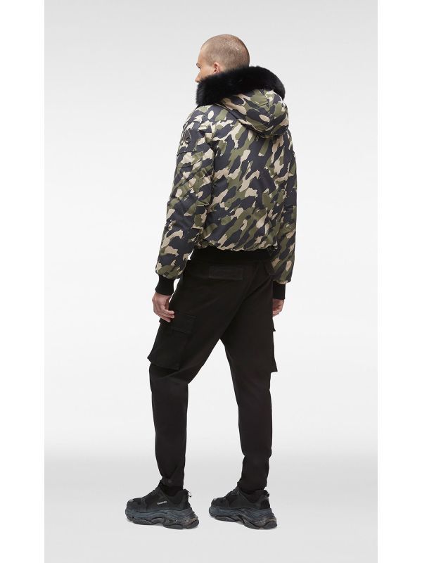 Camouflage Hood Fur Bomber
  Padding