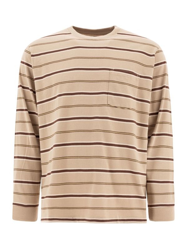 Stripe Pocket Long Sleeve Top