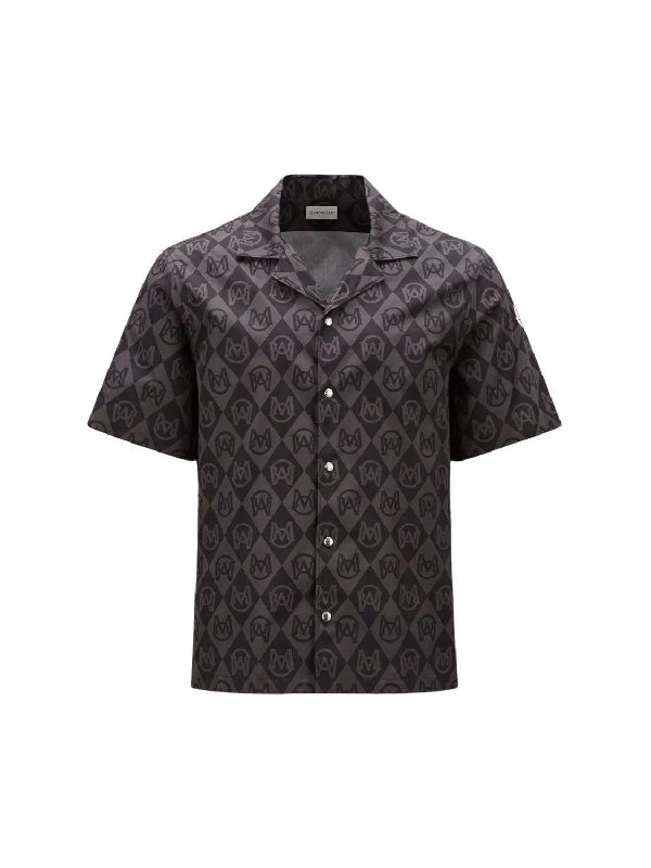 Allover Logo Printed Short Sleeve Shirt