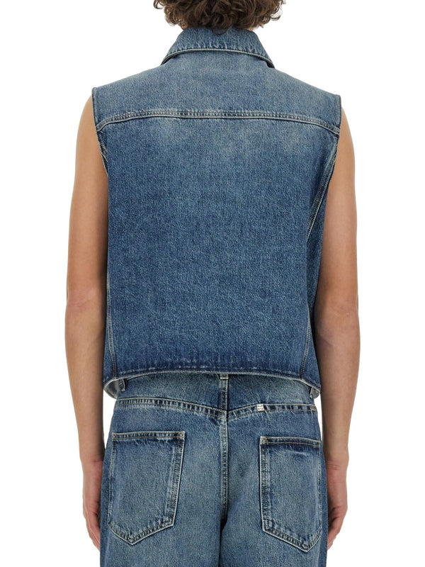 Sleeveless Denim Vest