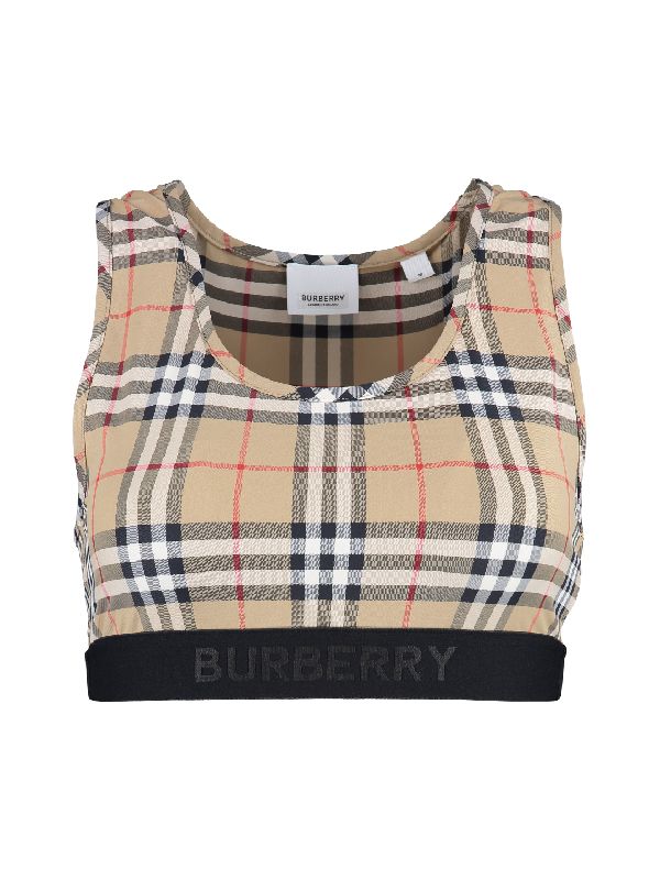Vintage Check Sporty Cropped Top