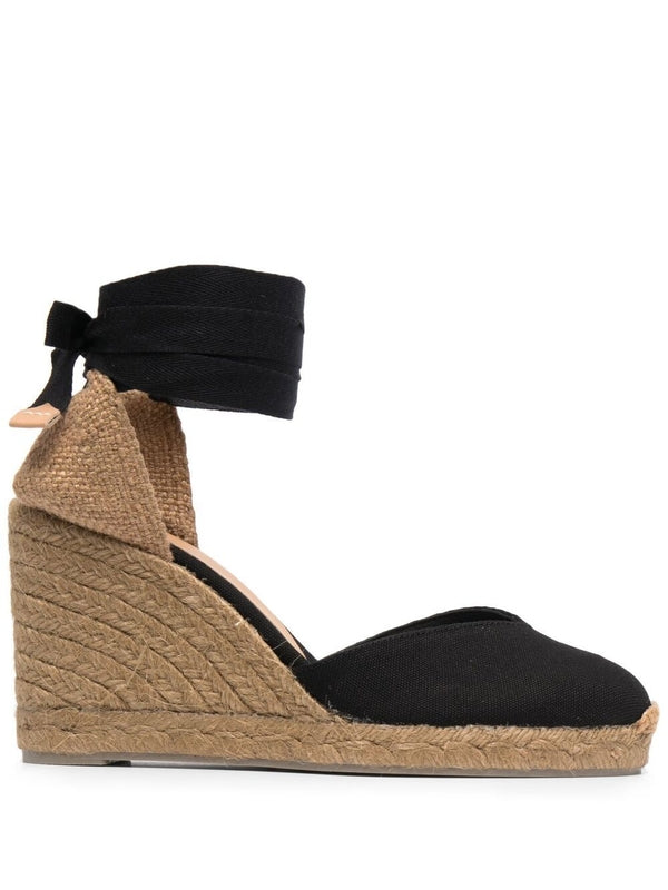 Castañer Black Wedge Sandals