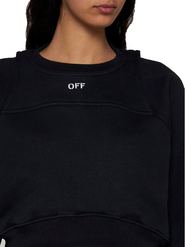 Stamp Logo Cropped Sweatshirt