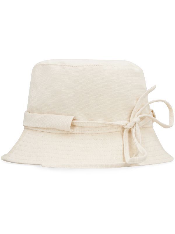 Gadjo Bucket Hat - Jacquemus -  Off-White - Cotton Bucket Hats