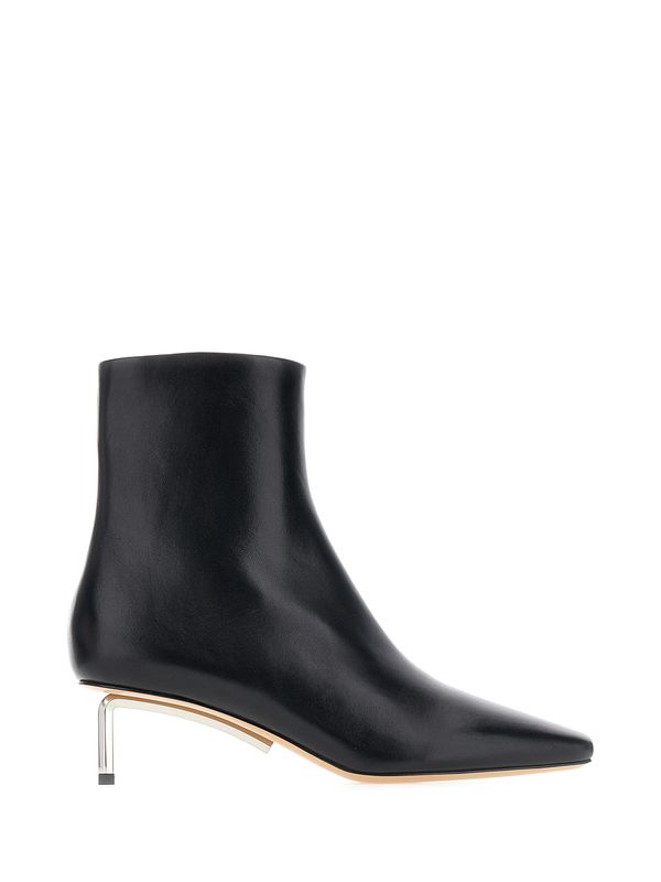 Allen Square Toe Leather Ankle Boots