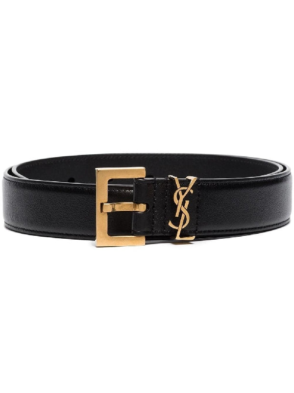 Cassandra Logo Calfskin Belt