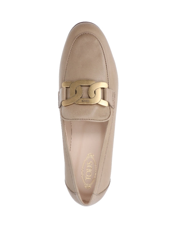 TOD'S - Chain Detail Leather Loafers - Jente