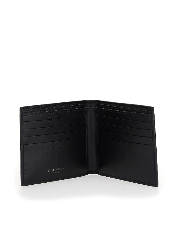 Black Monogram Leather Bifold Wallet