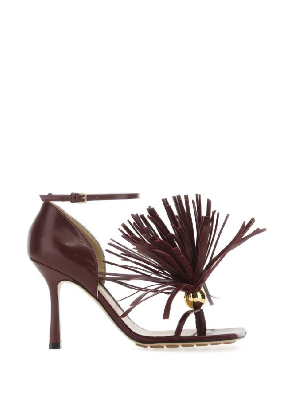 Tassel Lambskin Anklet Sandal Heelss