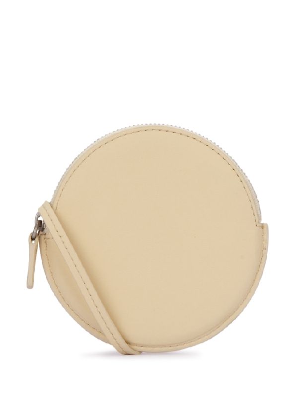 Logo Leather Circle Neck Pouch