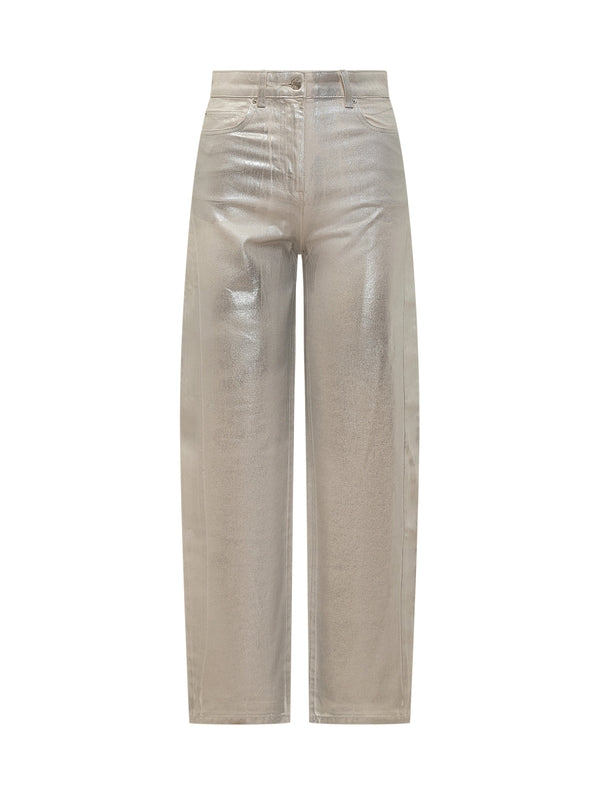 Chandra Metallic Cotton Pants