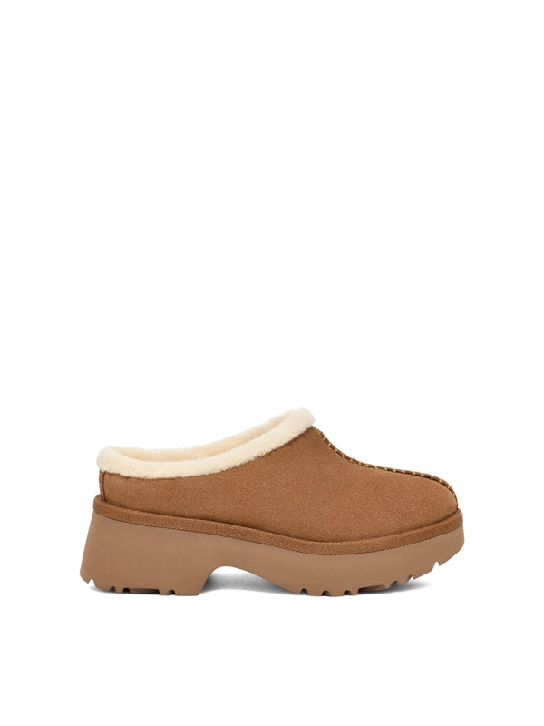 Brown Shearling Low-Top Sneakers