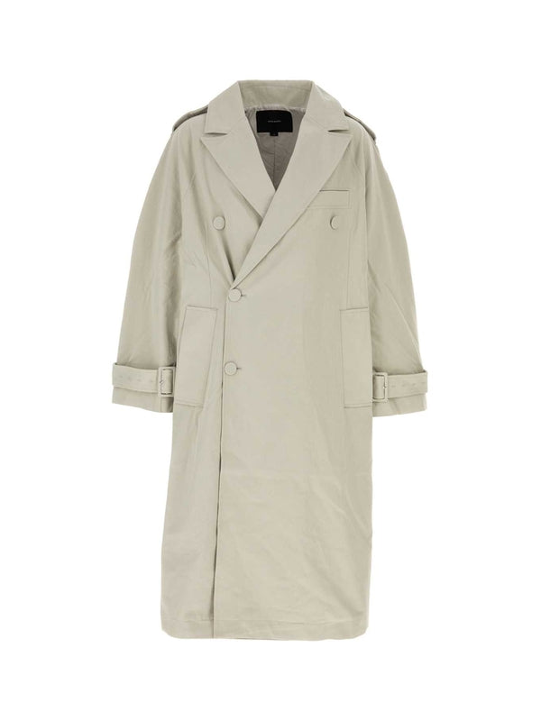 Double Button Cotton Trench
  Coat