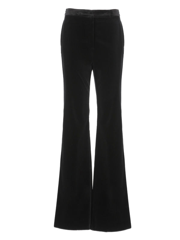 Aceto High-Waist Velvet Pants