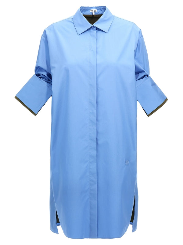 Anagram Embroidery Shirt Dress