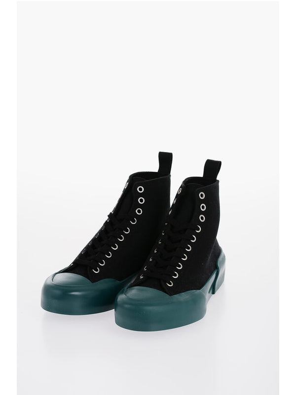 Rubber Sole High-Top Sneakers