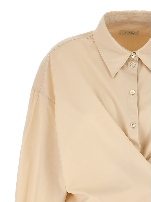 Twist Wrap Cotton Shirt