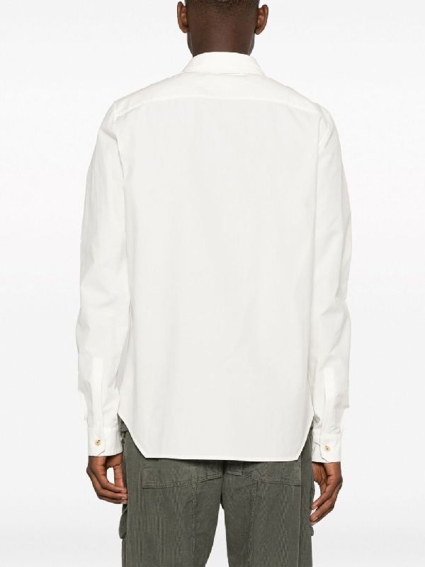 White Cotton Long Sleeve Shirt